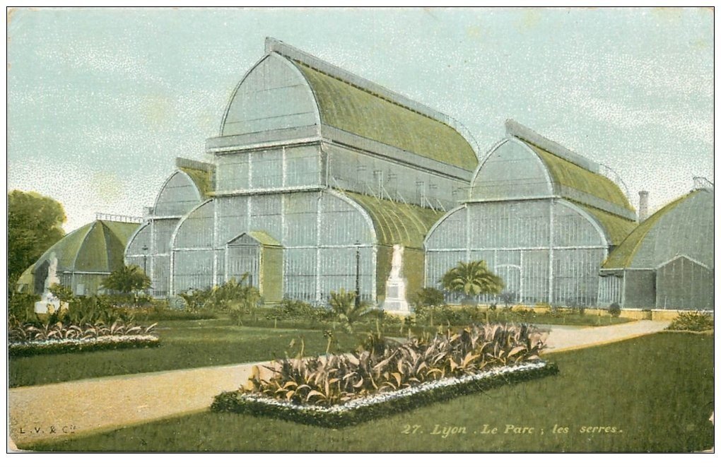 carte postale ancienne 69 LYON. Les Serres du Parc