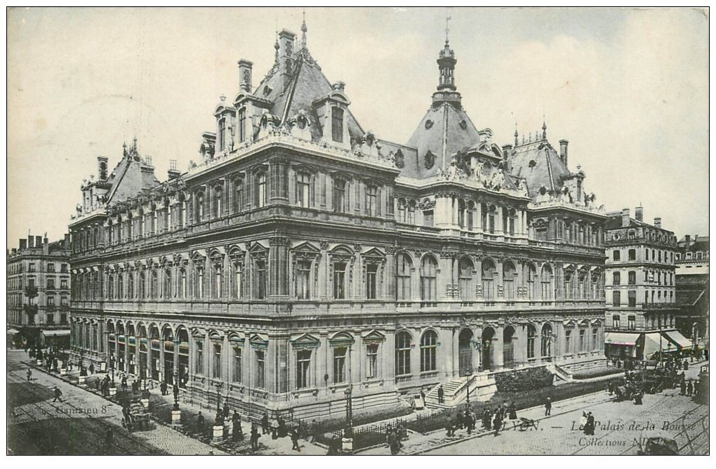 carte postale ancienne 69 LYON. Palais Bourse 1905