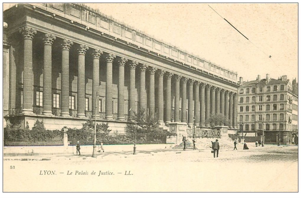 carte postale ancienne 69 LYON. Palais de Justice