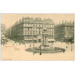 carte postale ancienne 69 LYON. Place des Jacobins vers 1900