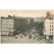carte postale ancienne 69 LYON. Place du Pont 1916 Cours Gambetta