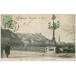 carte postale ancienne 69 LYON. Pont Ainay 1906