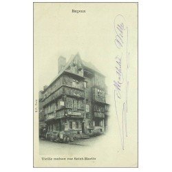 carte postale ancienne 14 BAYEUX. Restaurant Labbé rue Saint-Martin 1903