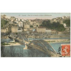 carte postale ancienne 69 LYON. Pont Cour Herbouville
