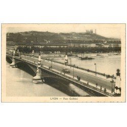 carte postale ancienne 69 LYON. Pont Galliéni 1937