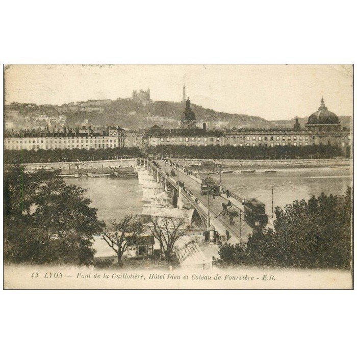 Lyon - LYON GRANDE RUE DE LA GUILLOTIERE ET RUE DU BEGUI - Carte