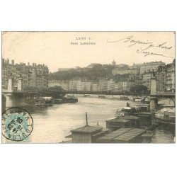 carte postale ancienne 69 LYON. Pont Lafeuillée 1905