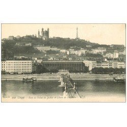 carte postale ancienne 69 LYON. Pont Palais de Justice