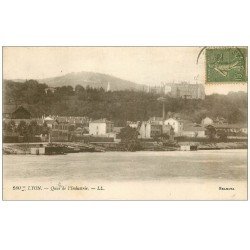 carte postale ancienne 69 LYON. Quai Industrie 1918