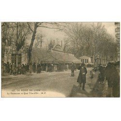 carte postale ancienne 69 LYON. Restaurant et Quai Tête d'Or