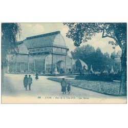 carte postale ancienne 69 LYON. Serres Parc Tête d'Or 1924