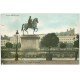 carte postale ancienne 69 LYON. Statue Louis le Grand Place Bellecour 1907
