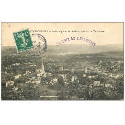 carte postale ancienne 69 MONT CINDRE. Saint-Cyr et Saône 1909