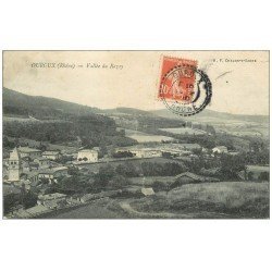 carte postale ancienne 69 OUROUX. Vallée de Razay 1910. Quelques plissures...