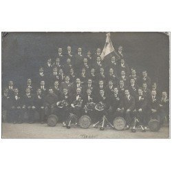 69 TARARE. Rare Carte Photo Classe 1919 Conscrit fanfare