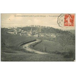 carte postale ancienne 69 SAINT-CLEMENT-LES-PLACES. Le Village 1911