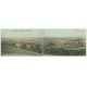 carte postale ancienne 69 SAINT-FONS. Les Usines. Carte double panoramique 1908
