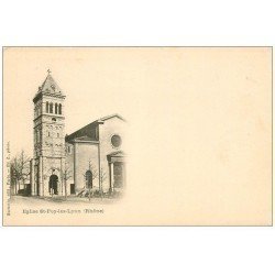 carte postale ancienne 69 SAINTE-FOY-LES-LYON. Eglise vers 1900