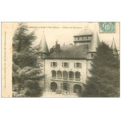 carte postale ancienne 69 SAINT-GERMAIN-AU-MONT-D'OR. Château de Quinssonas et son Personnel 1904