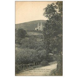 carte postale ancienne 69 SAINT-JOSEPH-EN-BEAUJOLAIS. L'Eglise fond de la Vallée vers 1926