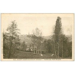 carte postale ancienne 69 SAINT-JUST-D'AVRAY. Vallée du Petit Moulin