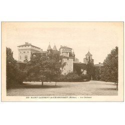 carte postale ancienne 69 SAINT-LAURENT-DE-CHAMOUSSET. Le Château 1942