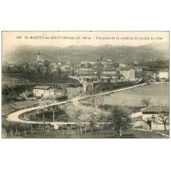 carte postale ancienne 69 SAINT-MARTIN-EN-HAUT. Route Saint-André-la-Côte