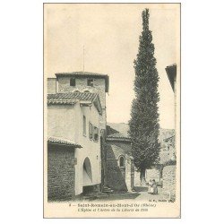carte postale ancienne 69 SAINT-ROMAIN-AU-MONT-D'OR. L'Eglise et Arbre de la Liberté de 1848