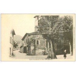 carte postale ancienne 69 SAINT-ROMAIN-AU-MONT-D'OR. L'Eglise. Carte vers 1900 écrite qu'en 1935