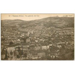 carte postale ancienne 69 TARARE. Vue générale 1921