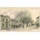carte postale ancienne 69 VAUGNERAY. Café Comptoir Epicerie et Boulangerie Place Mairie 1915