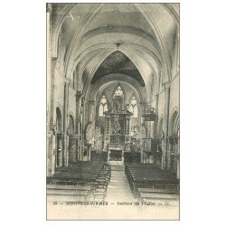 carte postale ancienne 14 BERNIERES. Intérieur de l'Eglise au choix...
