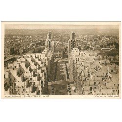 carte postale ancienne 69 VILLEURBANNE. Les Gratte-Ciel Avenue Heni Barbusse
