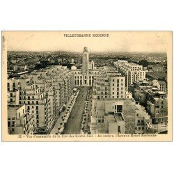 carte postale ancienne 69 VILLEURBANNE. Les Gratte-Ciel Avenue Heni Barbusse 1939