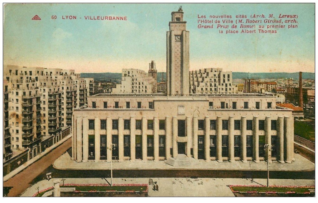 69 VILLEURBANNE. Les Nouvelles Cités. Hôtel de Ville Place Albert Thomas 1937