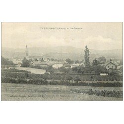 carte postale ancienne 69 VILLIE-MORGON. Le Village 1912