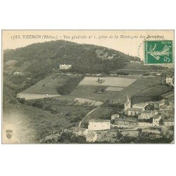 carte postale ancienne 69 YZERON. De la Montagne des Bruyères vers 1909