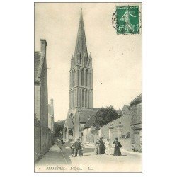 carte postale ancienne 14 BERNIERES. L'Eglise 1908