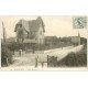 carte postale ancienne 14 BERNIERES. Passage à niveau et Chalet Normand 1909