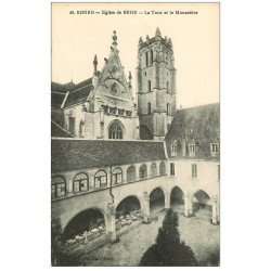 carte postale ancienne 01 BOURG. Eglise de Brou. Tour et Monastère