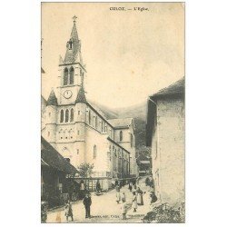 carte postale ancienne 02 CULOZ. L'Eglise 1908 (défaut)...