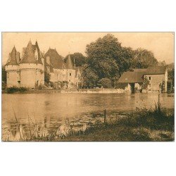 carte postale ancienne 72 BAZOUGUES-SUR-LE-LOIR. Le Château et le Moulin à Eau 1954