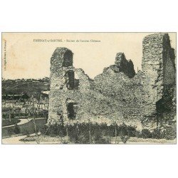 carte postale ancienne 72 FRESNAY-SUR-SARTHE. Ruines Château