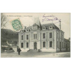 carte postale ancienne 72 LA CHARTRE-SUR-LE-LOIR. Caisse d'Epargne 1907
