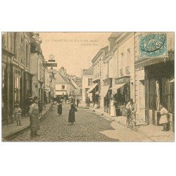 72 LA CHARTRE-SUR-LOIRE. Grande Rue 1904. Boucher Livreur à bicyclette