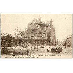 carte postale ancienne 02 ESSOMES. Ruines de l'Eglise après bombardement