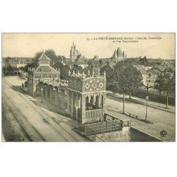carte postale ancienne 72 LA FERTE-BERNARD. Gare des Tramways 1910