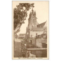 carte postale ancienne 72 LA FERTE-BERNARD. Les Canaux 1952