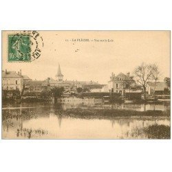 carte postale ancienne 72 LA FLECHE. Le Loir 1923