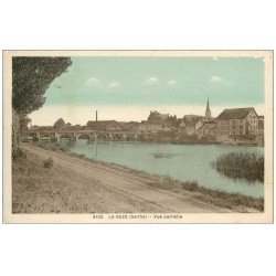 carte postale ancienne 72 LA SUZE SUR SARTHE. Vue partielle